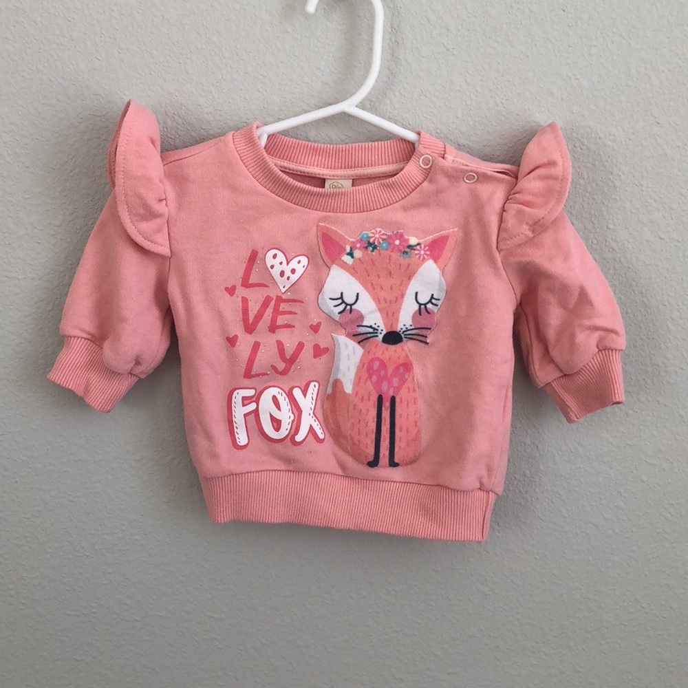 Baby Pink Lovely Fox Sweater